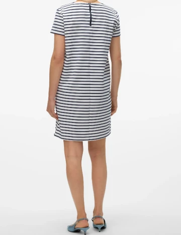 Rochie scurta Vero Moda, alb/albastru