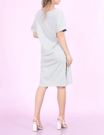 Rochie scurta Pieces, gri