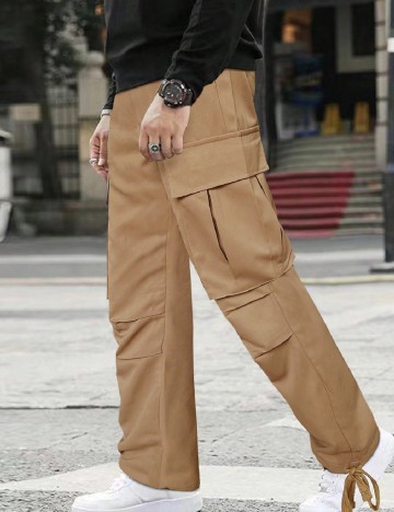 Pantaloni SHEIN, maro