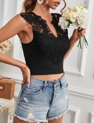 Top SHEIN, negru