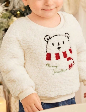 Bluza CozyCub, alb Alb