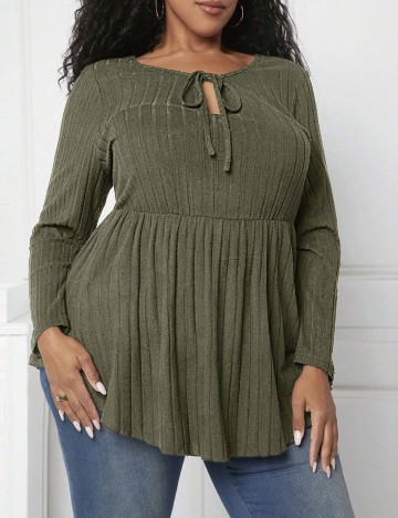 Bluza SHEIN CURVE, verde