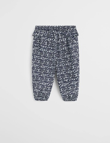 Pantaloni Mango Kids, bleumarin, 1-3 LUNI