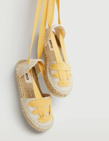 Espadrile Mango Kids, galben Galben