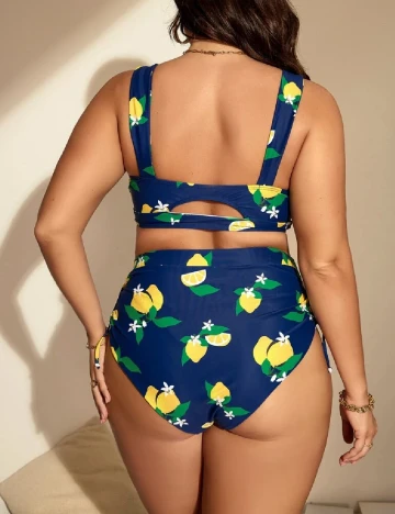 Costum de baie SHEIN CURVE, albastru Albastru