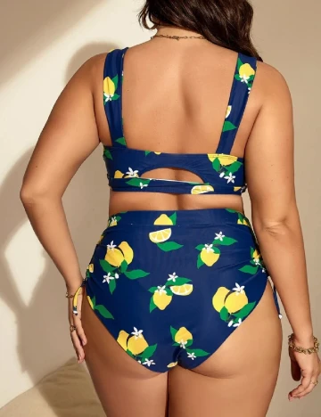 Costum de baie SHEIN CURVE, albastru Albastru