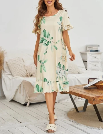 Rochie de noapte SHEIN, crem Crem