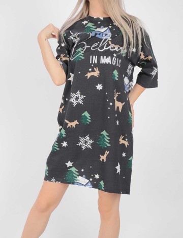 Rochie de noapte Reserved, gri inchis