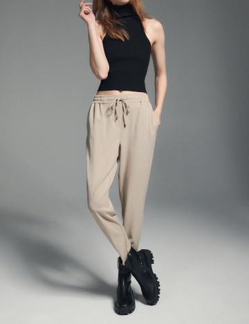 Pantaloni Reserved, crem, 38