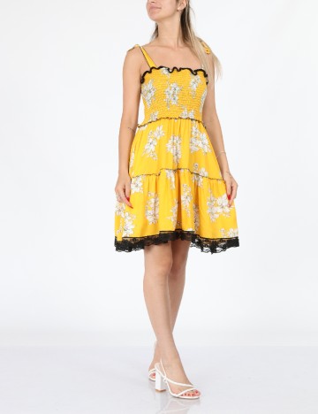 Rochie scurta Savage Culture, galben, L