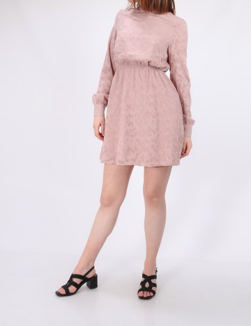 Rochie scurta NA-KD, roz pudra inchis, 36