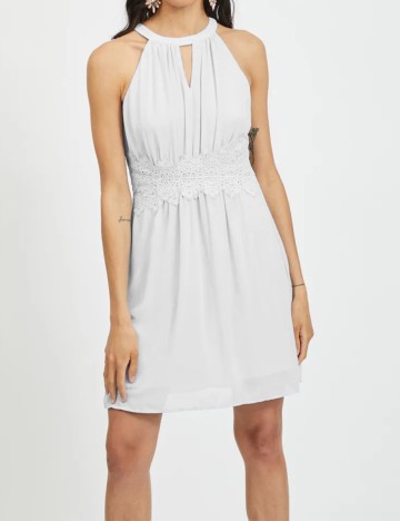Rochie scurta Vila, alb, 40