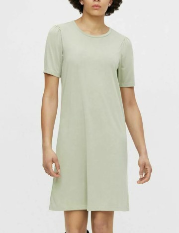 Rochie scurta Pieces, verde deschis, M