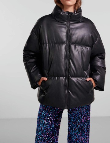 Geaca Pieces, negru, M