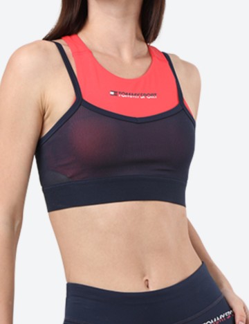 Bustiera sport Tommy Hilfiger, bleumarin inchis