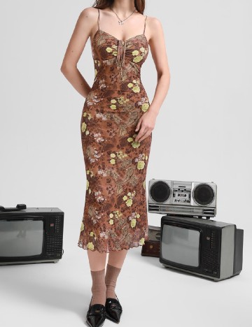 Rochie medie SHEIN, maro