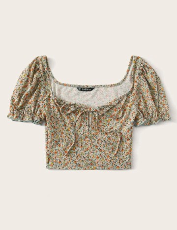 Top SHEIN, floral print