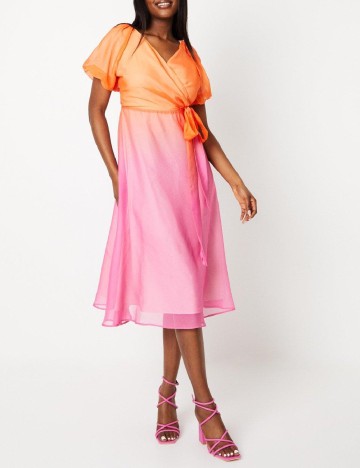 Rochie medie Coast, roz/portocaliu