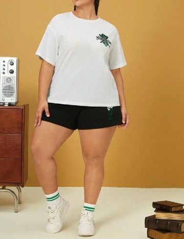 Compleu SHEIN CURVE, alb/negru