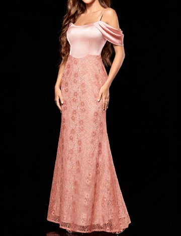 Rochie lunga SHEIN, roz pudra