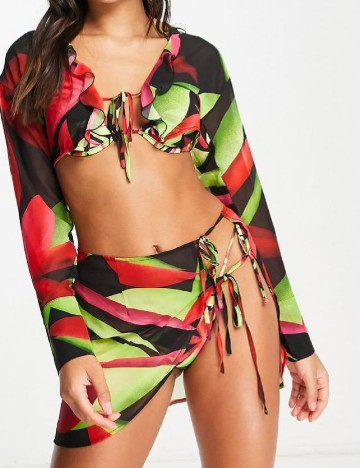 Fusta de plaja Public Desire, mix culori