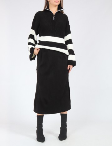 Compleu SHEIN, alb/negru