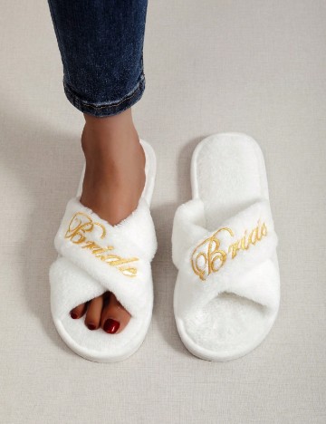 Papuci de Casa SHEIN, alb