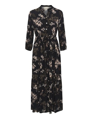 Rochie lunga Cream, negru