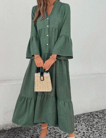 Rochie lunga SHEIN, verde