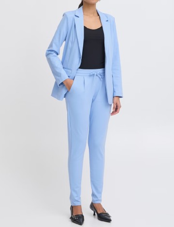 Pantaloni Ichi, albastru