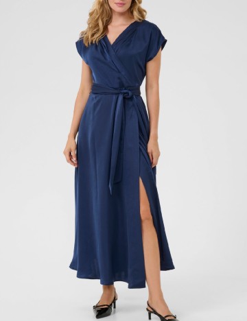 Rochie medie Cream, bleumarin