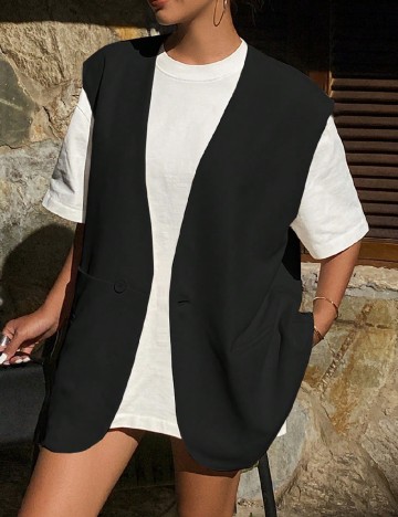 Vesta oversize Dazy, negru