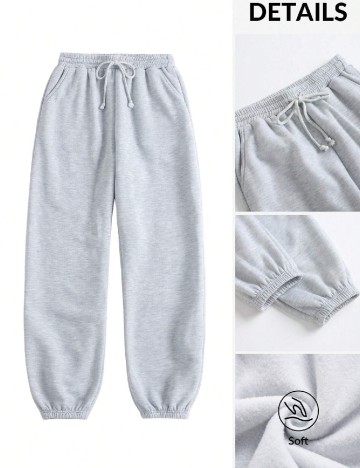 Pantaloni SHEIN, gri deschis