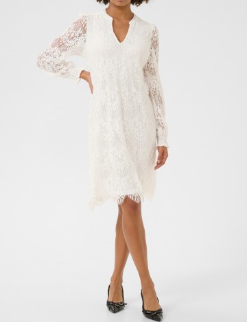 Rochie medie Culture, alb