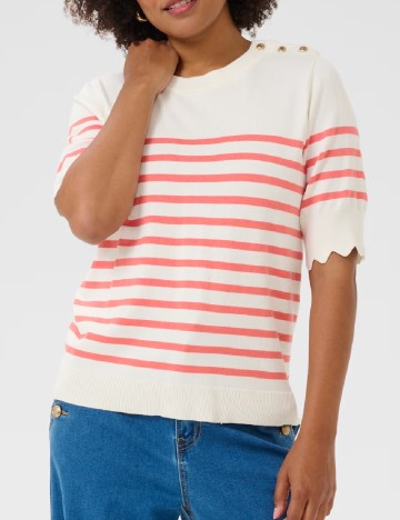 Blugi Plus Size Cream, ecru