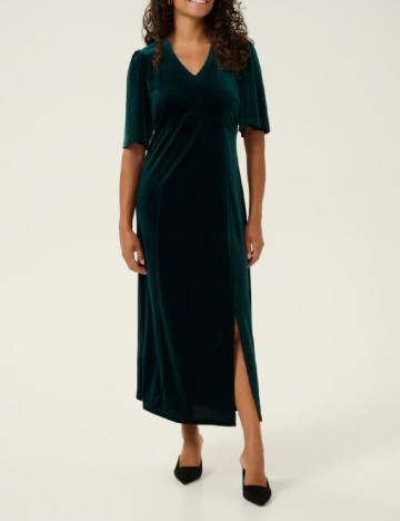 Rochie medie Cream, verde