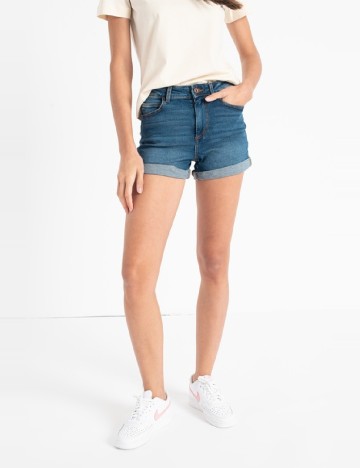 Pantaloni scurti Pieces, albastru