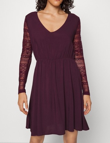 Rochie scurta Vila, visiniu, 40