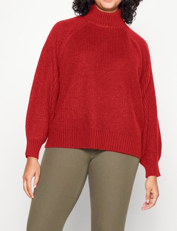 Pulover Noisy May Plus Size, rosu