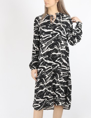 Rochie scurta b.young, alb/negru