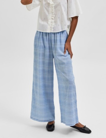 Pantaloni Selected Femme, albastru