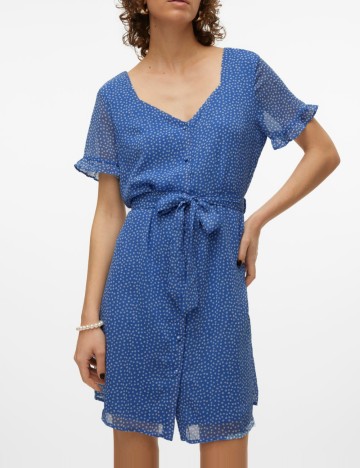 Rochie scurta Vero Moda Curve, albastru