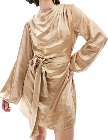 Rochie scurta Pretty Lavish, maro