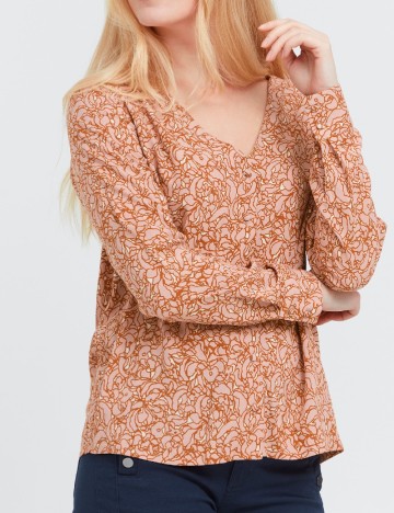 Camasa Fransa, roz/portocaliu