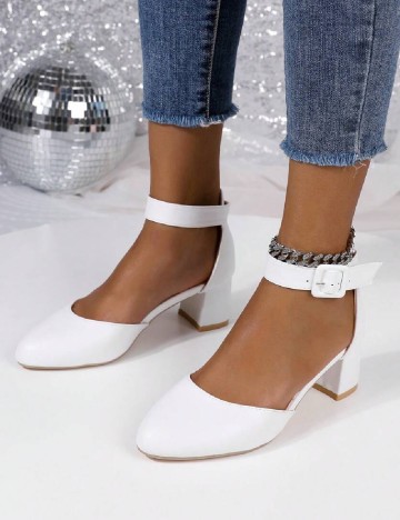 Pantofi SHEIN, alb