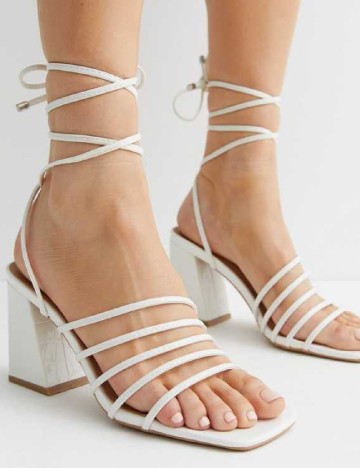 Sandale New look, alb