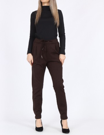 Pantaloni Vero Moda, maro inchis