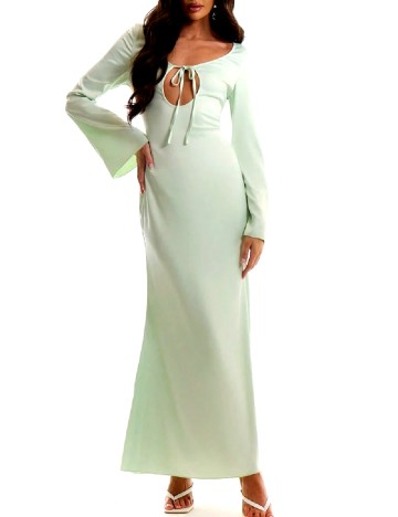 Rochie lunga Musera, verde