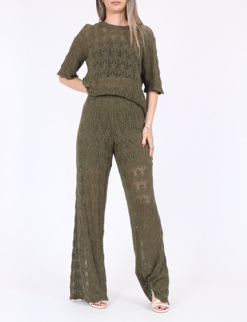 Pantaloni Jacqueline de Yong, verde