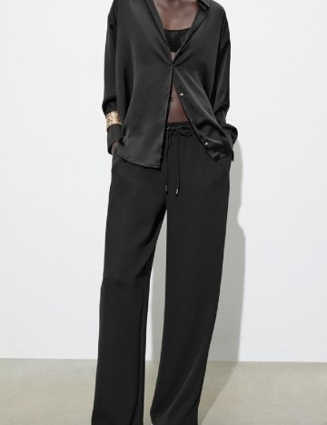 Pantaloni de pijama Zra, negru